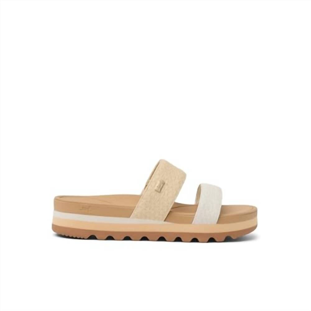 NEW REEF girls' vista hi sandals in beige cream